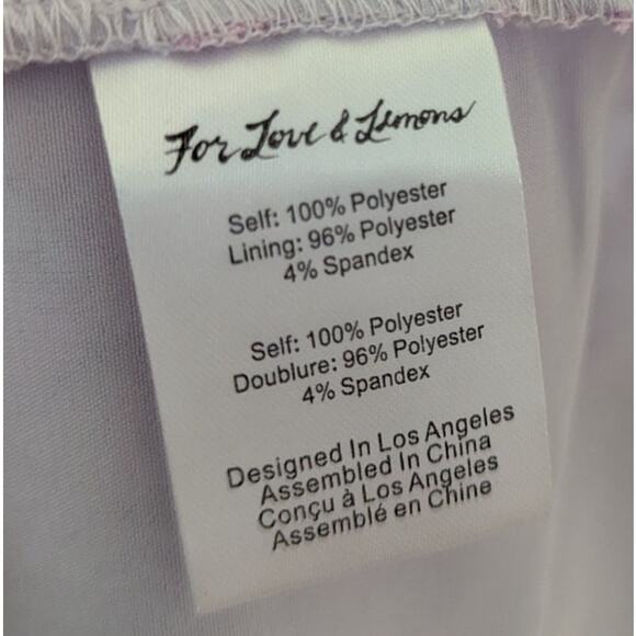 For Love and Lemons Amalie Mini Dress XL Purple Lavender 3D Floral Lace Cutout - Picture 8 of 9